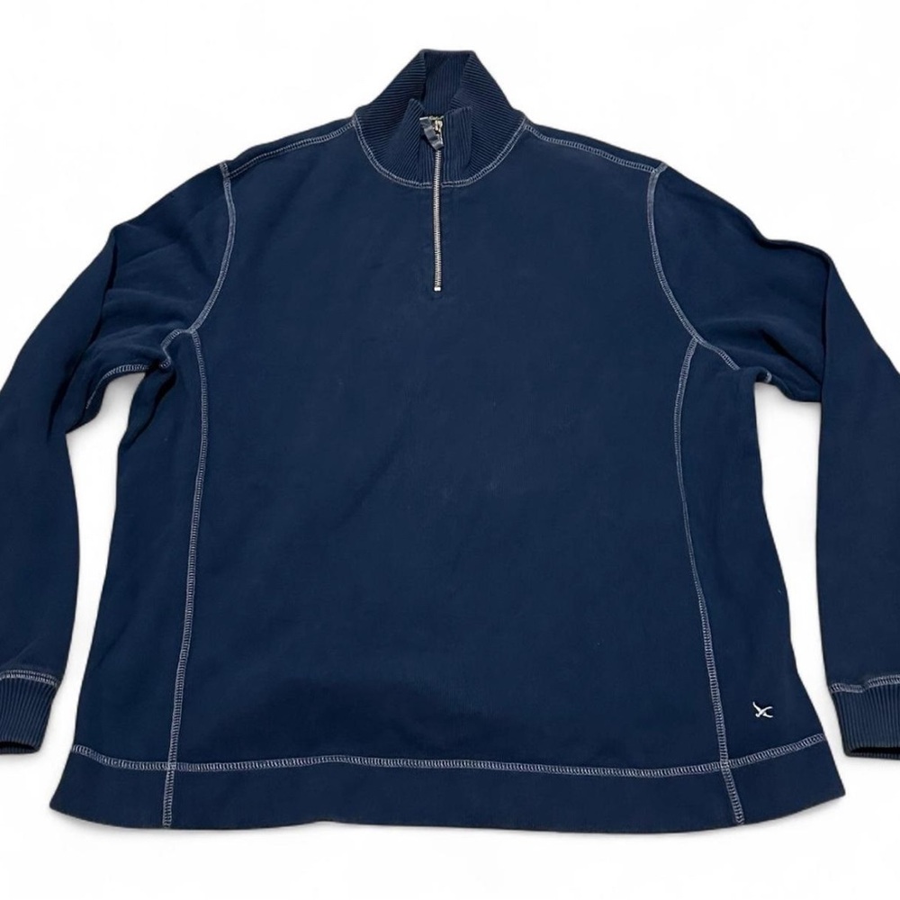 Eddie Bauer Men's Dark Blue Zip-Up Sweater